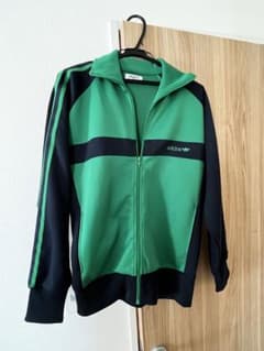 90's adidas  トラックジャケット  トルコ製 グリーン×ネイビーのサムネイル