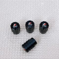 TRD エアバルブキャップ 4個セット 黒 ブラック