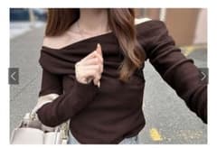 3wayドレープカシュクールトップス GRL ブラウンのサムネイル
