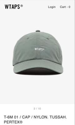 WTAPS T6M 1 Cap Nylon Tussah Pertex Gray - メルカリ