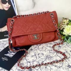 CHANEL シャネル【極美品】ダブルフラップ マトラッセ フレンチ 