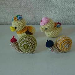 ヒヨコとカタツムリのセット♪のサムネイル