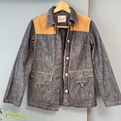 STUDIO D'ARTISAN コーデュロイ切替え デニム カバーオールのサムネイル
