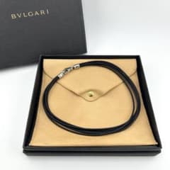 BVLGARI (ブルガリ)レザー チョーカー ネックレス 2連 ブレスレット ✨極上美品✨ ブルガリ ネックレス チョーカー 5連 ブレスレット 2連