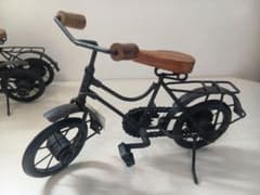 自転車 ミニチュア62276 置物 アイアン ウッドのサムネイル