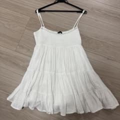 ZARA キャミソール　ミニワンピース ホワイトのサムネイル