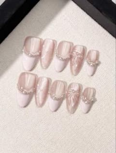 ピンク系フレンチネイルチップセットのサムネイル