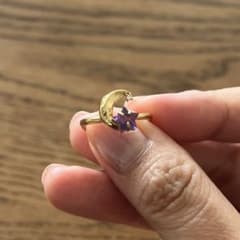 la.vex アメジスト 三日月 リング 天然石 約13号 - メルカリ