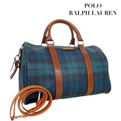 ポロラルフローレン タータンチェック ミニボストンバッグ 2way 4473f ポロラルフローレン タータンチェック ミニボストンバッグ 2way