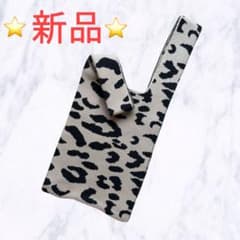 ヒョウ柄エコバッグ 新品 50cm x 25cmのサムネイル