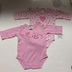 carter's ベビー ロンパース 2枚セット ピンク 女の子　sサイズのサムネイル
