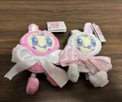 メゾピアノ ベリエちゃん ぬいぐるみマスコット 2個セット ピンク ホワイト