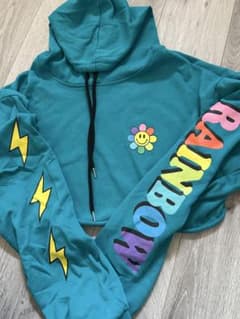 VOLCAN&APHRODITE ターコイズ クロップドパーカー FREEサイズのサムネイル