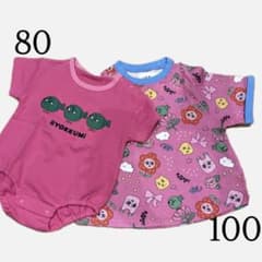 【2点セット】RYOKKUMI ロンパース Tシャツ 80cm 100cmのサムネイル