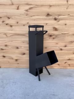 自作ロケットストーブ　simple stove(b) 一体型 自作ロケットストーブ simple stove(b) 一体型 - メルカリ