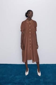 【新品未使用】ZARA ザラ ロングシャツ ワンピース