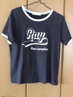 Tシャツ　チャコールグレー　ロゴ入り　筆記体のサムネイル