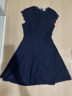 H&M 総レース 半袖ワンピース ネイビーのサムネイル