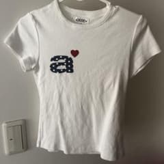 aeae 半袖Tシャツ 白 ホワイト トップス ドット ロゴのサムネイル