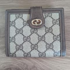 希少！オールドグッチ GUCCI GG柄 二つ折り財布 がま口 ヴィンテージ 
