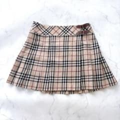 バーバリー ブルーレーベル プリーツ ミニ スカート ノバチェック