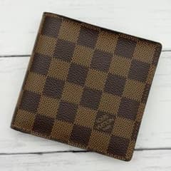 【✨美品✨】ルイヴィトン ダミエ ポルトフォイユ マルコ 二つ折り財布 ブラウンのサムネイル