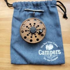 筏 カセ リール右巻き ドラグ付き チョイ出し付き ゴールド