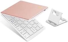 ワイヤレス キーボード ピンク　Bluetooth 折りたたみ式 キーボードのサムネイル