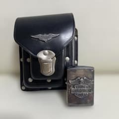 ハーレーダビッドソン★ヴィンテージ13点まとめ売り★ベルト・Zippo・財布 当時物・ヴィンテージ】ハーレーダビッドソン 本革ベルトポーチ