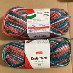 ペンペン様専用 デザインヤーン スイカ  ブルーとピンク4玉のサムネイル