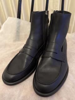 LOEWEロエベ レイヤードサイドジップローファーブーツ ブラック黒 40 LOEWEロエベ レイヤードサイドジップローファーブーツ ブラック黒 40