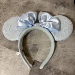 ディズニー ミニー カチューシャ 水色 レース リボンのサムネイル