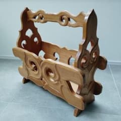 アイヌ紋様 木彫 マガジンラック 木製小物入れ 伝統工芸 民藝 - メルカリ