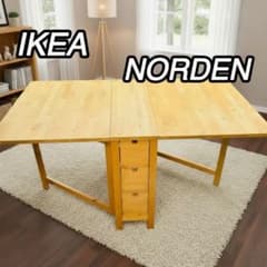【美品】IKEA イケア NORDEN ノールデン バタフライテーブル IKEA イケア ノールデン NORDEN ゲートレッグテーブル バタフライ