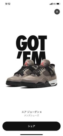 NIKEエアジョーダン4 トープヘイズのサムネイル