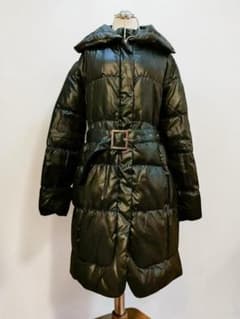 BLANC NOIR 다운 코트 벨트 포함 볼륨 컬러 S 블랙