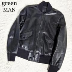 green MAN レザージャケット ブルゾン HYKE サイズ1 MA-1 - メルカリ