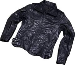 TETE HOMME ラムレザー シングルライダースジャケット レザーブルゾンM