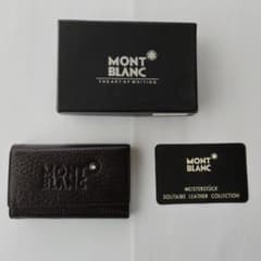 MONT BLANC ダークブラウン レザーキーケース MONT BLANC ダークブラウン レザーキーケース | Mercari
