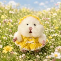 ハンドメイド はむにぎり ぬい服 着せ替え イエローのサムネイル