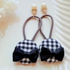 348✾︎ ハンドメイド ヘアゴム2個セット 22㎜くるみボタン - メルカリ