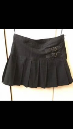 黒 プリーツ ミニスカートのサムネイル