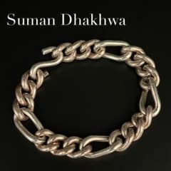 美品】スーマンダックワ チェーンブレスレット 木目金 モクメ シルバー