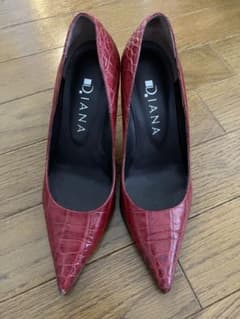 DIANA赤 クロコダイル風 ハイヒール 約8cmのサムネイル