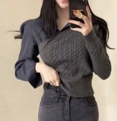 ニットシャツトップスのサムネイル
