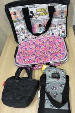 【大容量】ディズニー ミッキー＆ミニー グッズ 4点セット トートバッグのサムネイル