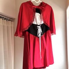 中古品コスプレ 赤ずきん 衣装 ワンピース マント付き 仮装 ハロウィン 大人用のサムネイル