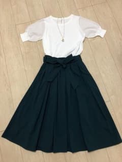 BEAMS HEART ウエストリボンスカートSサイズのサムネイル