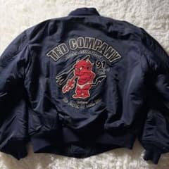 美品□TEDMAN フライトジャケット MA-1 ワッペン ネイビー 44 - メルカリ
