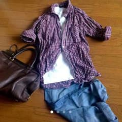 はるとと様専用☆BARNYARDSTORM シワ加工チェックシャツのサムネイル